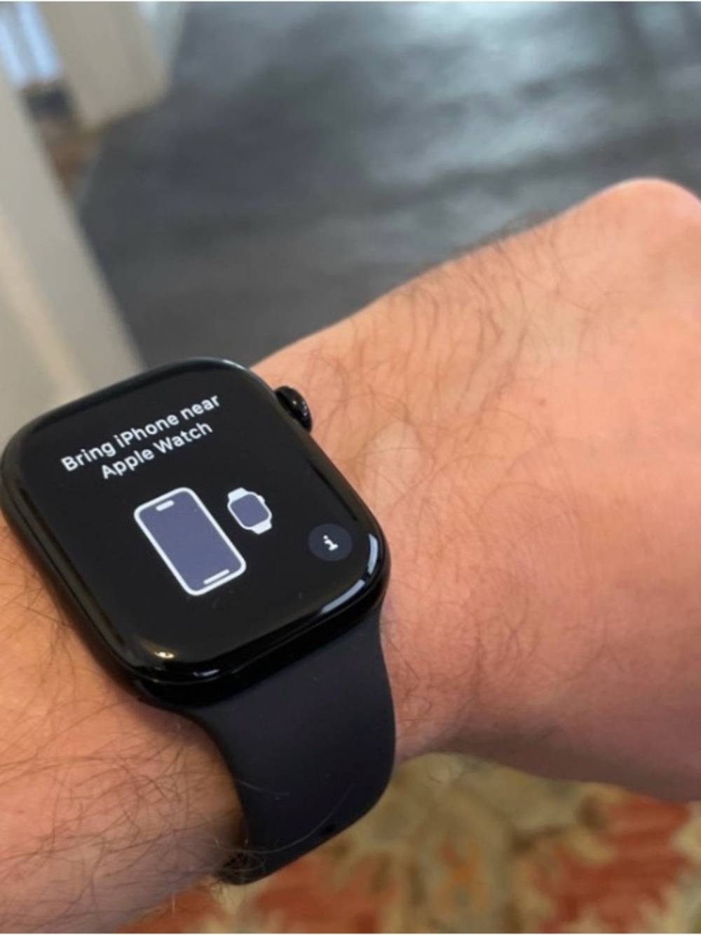 Apple Watch with Black Sport Band